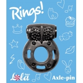 Черное эрекционное кольцо с вибрацией Rings Axle-pin - Lola Games - в Раменском купить с доставкой
