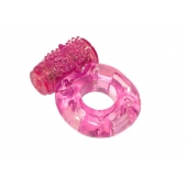 Розовое эрекционное кольцо с вибрацией Rings Axle-pin - Lola Games - в Раменском купить с доставкой