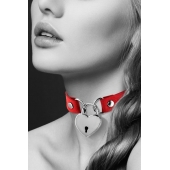 Красный чокер с замком в форме сердца - Bijoux Pour Toi - купить с доставкой в Раменском