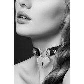 Черный чокер с замком в форме сердца - Bijoux Pour Toi - купить с доставкой в Раменском