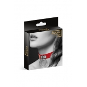 Красный узенький чокер с кольцом - Bijoux Pour Toi - купить с доставкой в Раменском