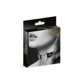 Чёрный чокер с кольцом в форме сердца - Bijoux Pour Toi - купить с доставкой в Раменском