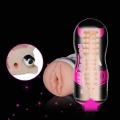 Мастурбатор-вагина Sex In A Can Vibra Vagina Tunnel - Lovetoy - в Раменском купить с доставкой