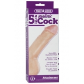 Насадка-реалистик для трусиков Vac-U-Lock 5  Realistic - 12,7 см. - Doc Johnson - купить с доставкой в Раменском
