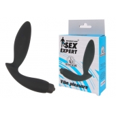 Чёрный вибростимулятор простаты Sex Expert Vibe Pleasure - Sex Expert - в Раменском купить с доставкой