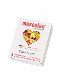 Жёлтые презервативы Masculan Ultra Tutti-Frutti с фруктовым ароматом - 3 шт. - Masculan - купить с доставкой в Раменском