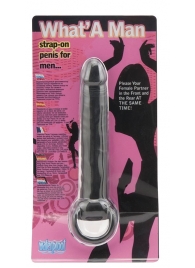 Чёрная насадка на пенис для анальной стимуляции WHATA MAN - 16 см. - Seven Creations - в Раменском купить с доставкой