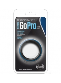 Черно-синее эрекционное кольцо Silicone Go Pro Cock Ring - Blush Novelties - в Раменском купить с доставкой