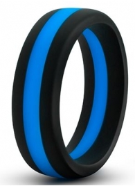 Черно-синее эрекционное кольцо Silicone Go Pro Cock Ring - Blush Novelties - в Раменском купить с доставкой