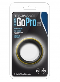 Черно-желтое силиконовое эрекционное кольцо Silicone Go Pro Cock Ring - Blush Novelties - в Раменском купить с доставкой