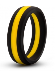 Черно-желтое силиконовое эрекционное кольцо Silicone Go Pro Cock Ring - Blush Novelties - в Раменском купить с доставкой