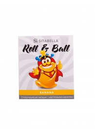 Стимулирующий презерватив-насадка Roll   Ball Banana - Sitabella - купить с доставкой в Раменском