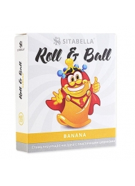 Стимулирующий презерватив-насадка Roll   Ball Banana - Sitabella - купить с доставкой в Раменском