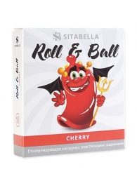 Стимулирующий презерватив-насадка Roll   Ball Cherry - Sitabella - купить с доставкой в Раменском