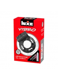 Чёрное эрекционное виброкольцо Luxe VIBRO  Африканский Эль Дьябло  + презерватив - Luxe - в Раменском купить с доставкой