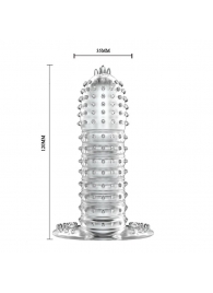 Закрытая прозрачная насадка Crystal sleeve - 12 см. - Erowoman-Eroman - в Раменском купить с доставкой