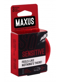 Ультратонкие презервативы в железном кейсе MAXUS Sensitive - 3 шт. - Maxus - купить с доставкой в Раменском