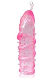 Закрытая рельефная насадка Crystal sleeve snakes в виде змеи с усиками - 14 см. - Erowoman-Eroman - в Раменском купить с доставкой