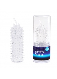 Закрытая рельефная насадка Crystal sleeve с усиками - 12 см. - Erowoman-Eroman - в Раменском купить с доставкой