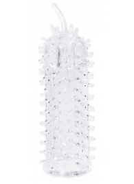 Закрытая рельефная насадка Crystal sleeve с усиками - 12 см. - Erowoman-Eroman - в Раменском купить с доставкой