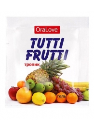 Пробник гель-смазки Tutti-frutti со вкусом тропических фруктов - 4 гр. - Биоритм - купить с доставкой в Раменском