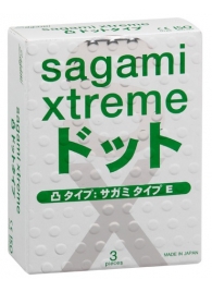 Презервативы Sagami Xtreme SUPER DOTS с точками - 3 шт. - Sagami - купить с доставкой в Раменском