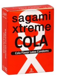 Ароматизированные презервативы Sagami Xtreme COLA - 3 шт. - Sagami - купить с доставкой в Раменском