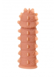 Телесная реалистичная насадка KOKOS Extreme Sleeve 04 с дополнительной стимуляцией - 12,7 см. - KOKOS - в Раменском купить с доставкой