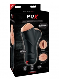 Мастурбатор в колбе с двумя тоннелями Double Penetration Vibrating Stroker - Pipedream - в Раменском купить с доставкой