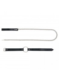 Черный поводок и чокер с кольцом Rada - Rebelts - купить с доставкой в Раменском