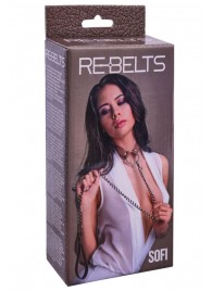 Коричневый поводок и чокер с кольцом Sofi - Rebelts - купить с доставкой в Раменском