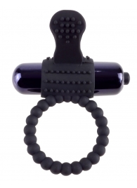 Черное эрекционное виброкольцо Vibrating Silicone Super Ring - Pipedream - в Раменском купить с доставкой