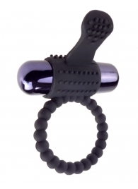 Черное эрекционное виброкольцо Vibrating Silicone Super Ring - Pipedream - в Раменском купить с доставкой