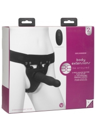 Черный полый вибрострапон Body Extensions BE Aroused - 17,78 см. - Doc Johnson - купить с доставкой в Раменском