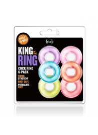 Набор из 6 эрекционных колец King of the Ring - Blush Novelties - в Раменском купить с доставкой