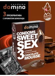 Презервативы для орального секса DOMINO Sweet Sex с ароматом шоколадного мусса - 3 шт. - Domino - купить с доставкой в Раменском