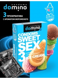 Презервативы для орального секса DOMINO Sweet Sex с ароматом мороженого - 3 шт. - Domino - купить с доставкой в Раменском