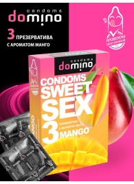Презервативы для орального секса DOMINO Sweet Sex с ароматом манго - 3 шт. - Domino - купить с доставкой в Раменском