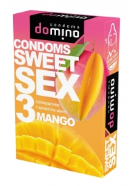 Презервативы для орального секса DOMINO Sweet Sex с ароматом манго - 3 шт. - Domino - купить с доставкой в Раменском