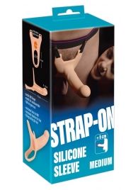 Силиконовый полый страпон на ремнях Silicone Strap-on - 16 см. - Orion - купить с доставкой в Раменском