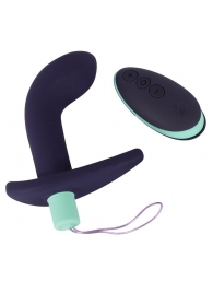 Темно-фиолетовый вибростимулятор простаты с пультом ДУ Remote Controlled Prostate Plug - Orion - в Раменском купить с доставкой