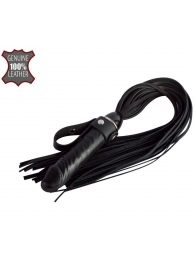 Черная плеть  Ковбой  с ручкой-фаллосом - 55 см. - Sitabella - купить с доставкой в Раменском