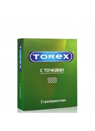 Текстурированные презервативы Torex  С точками  - 3 шт. - Torex - купить с доставкой в Раменском