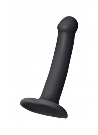 Черный фаллос на присоске Silicone Bendable Dildo S - 17 см. - Strap-on-me - купить с доставкой в Раменском