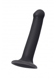 Черный фаллос на присоске Silicone Bendable Dildo M - 18 см. - Strap-on-me - купить с доставкой в Раменском