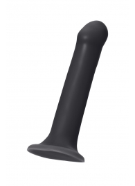 Черный фаллос на присоске Silicone Bendable Dildo L - 19 см. - Strap-on-me - купить с доставкой в Раменском