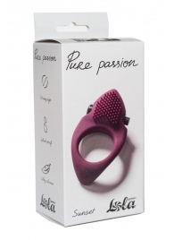 Бордовое эрекционное виброкольцо Pure Passion Sunset - Lola Games - в Раменском купить с доставкой