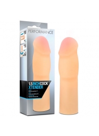 Телесная насадка-удлинитель на пенис PERFORMANCE 1.5INCH COCK XTENDER - 16 см. - Blush Novelties - в Раменском купить с доставкой