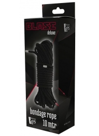 Черная веревка для бондажа BONDAGE ROPE - 10 м. - Dream Toys - купить с доставкой в Раменском