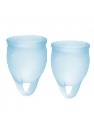 Набор голубых менструальных чаш Feel confident Menstrual Cup - Satisfyer - купить с доставкой в Раменском